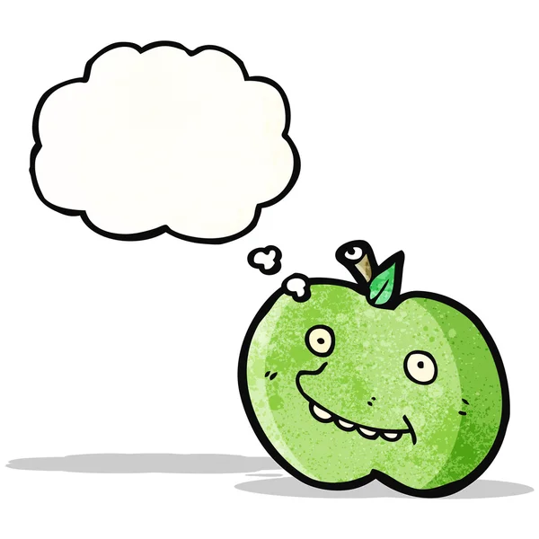 Dibujos animados manzana feliz — Vector de stock