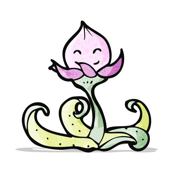 Доброзичливий персонаж квіткового мультфільму — стоковий вектор