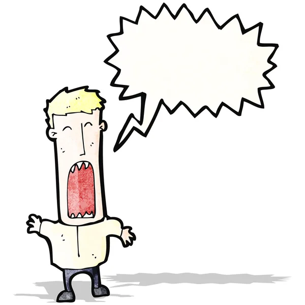 Cartoon schreeuwen man — Stockvector