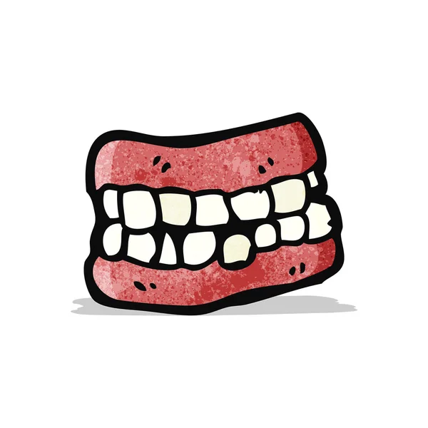 Dibujos animados dientes falsos — Vector de stock