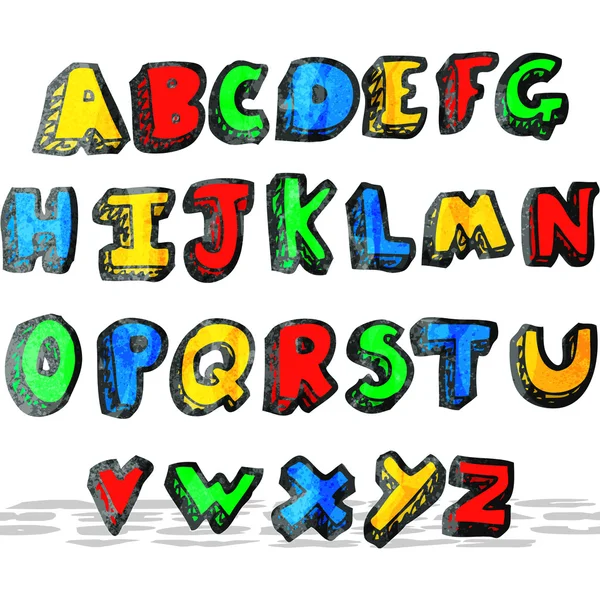 Alphabet de bande dessinée — Image vectorielle