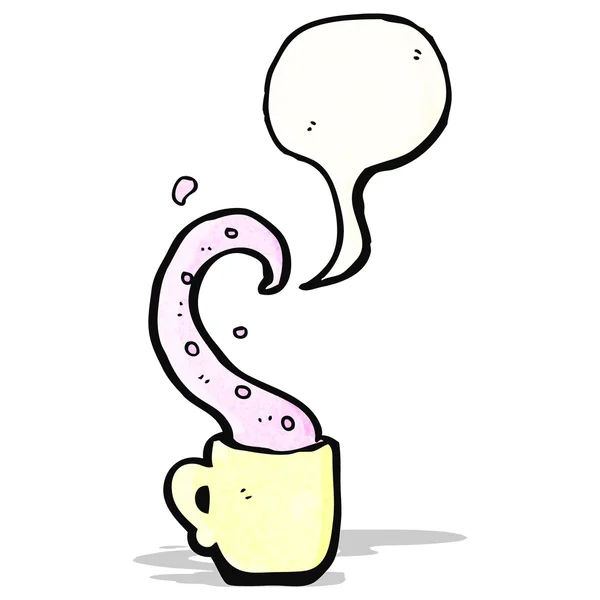 Tentacule tasse dessin animé — Image vectorielle