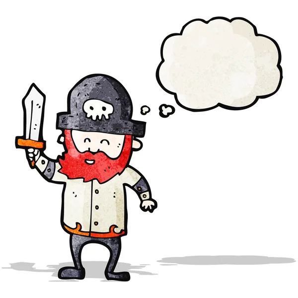Capitaine pirate de bande dessinée — Image vectorielle