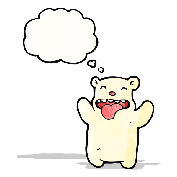 Pequeño oso polar de dibujos animados — Vector de stock