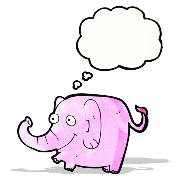 Elefante rosa dos desenhos animados — Vetor de Stock