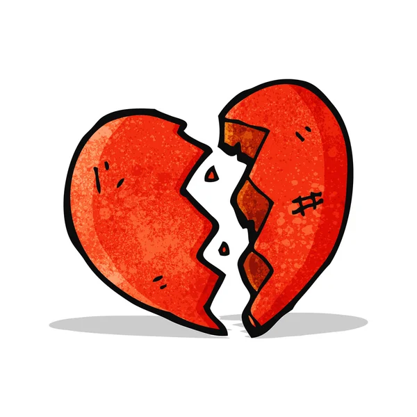 Broken heart symbol — Stock Vector