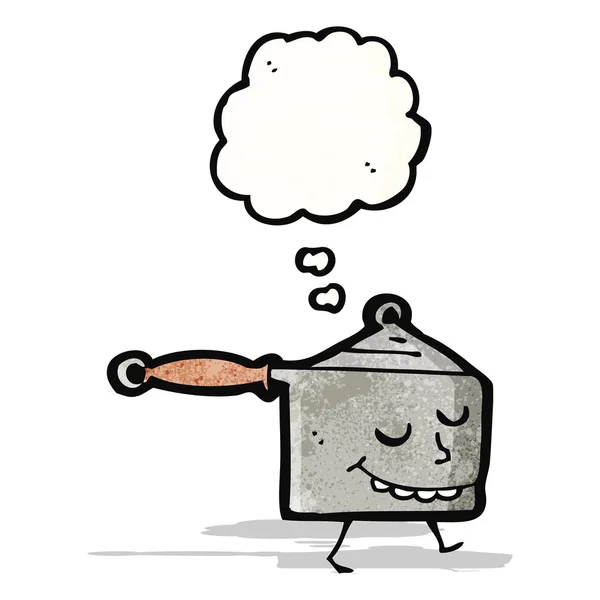 Gelukkig keuken pan cartoon — Stockvector