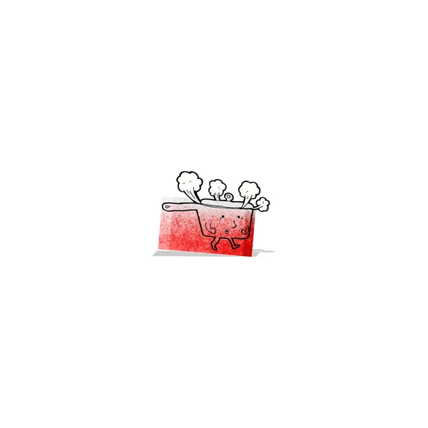 Caricature poêle chaude rouge — Image vectorielle
