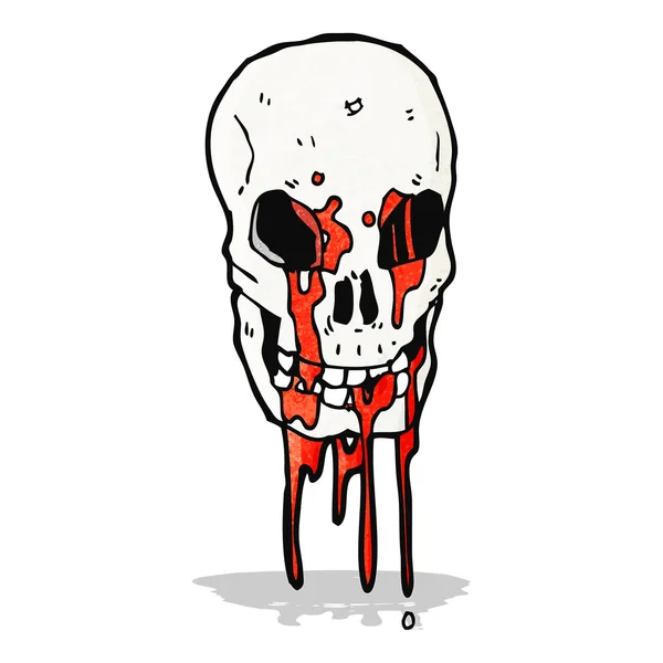 Cranio simbolo cartone animato — Vettoriale Stock