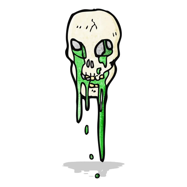 Spooky skull simgesi karikatür — Stok Vektör