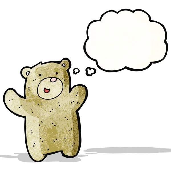Dibujos animados oso de peluche feliz — Archivo Imágenes Vectoriales