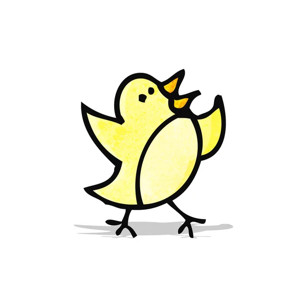 Cartoon little bird doodle — Stock Vector