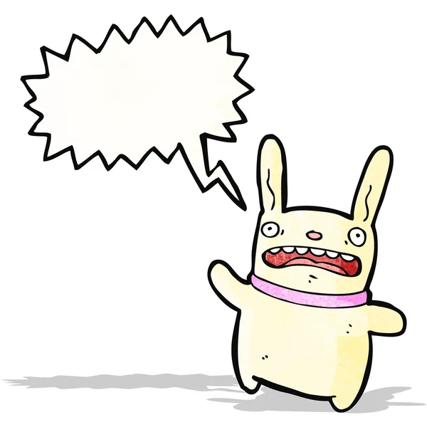 Conejo de dibujos animados loco — Vector de stock