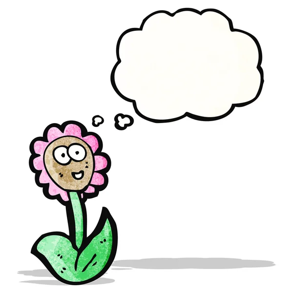 Pequeño personaje de dibujos animados flor — Vector de stock