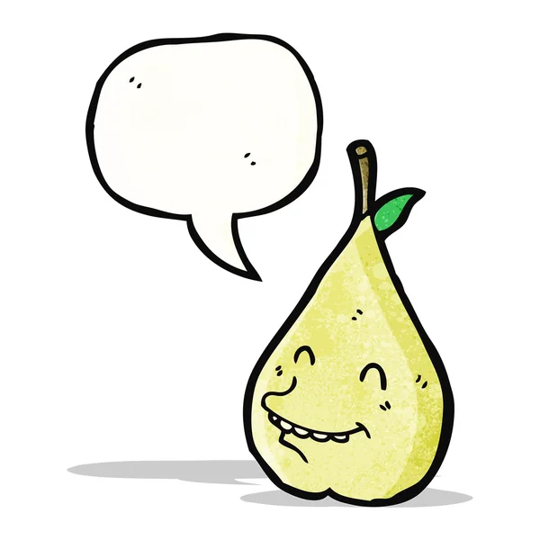 Cartoon happy pear — Stock Vector