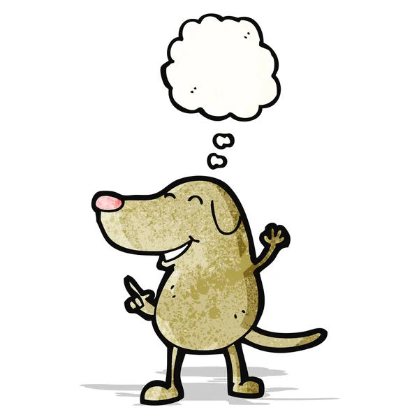 Cartoon dog with idea — Stock Vector
