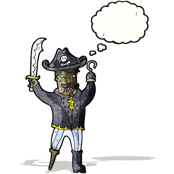 Capitaine pirate de bande dessinée — Image vectorielle