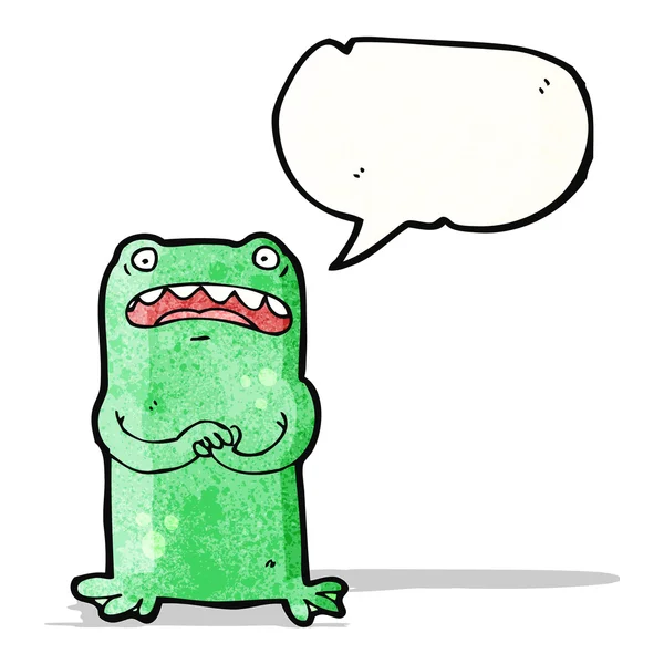 Dessin animé grenouille nerveuse — Image vectorielle