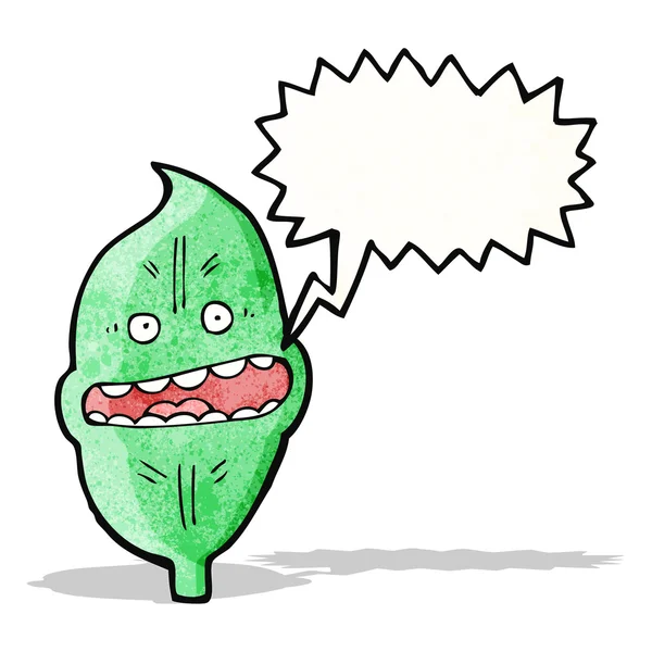 Shouting leaf cartoon — Stock Vector
