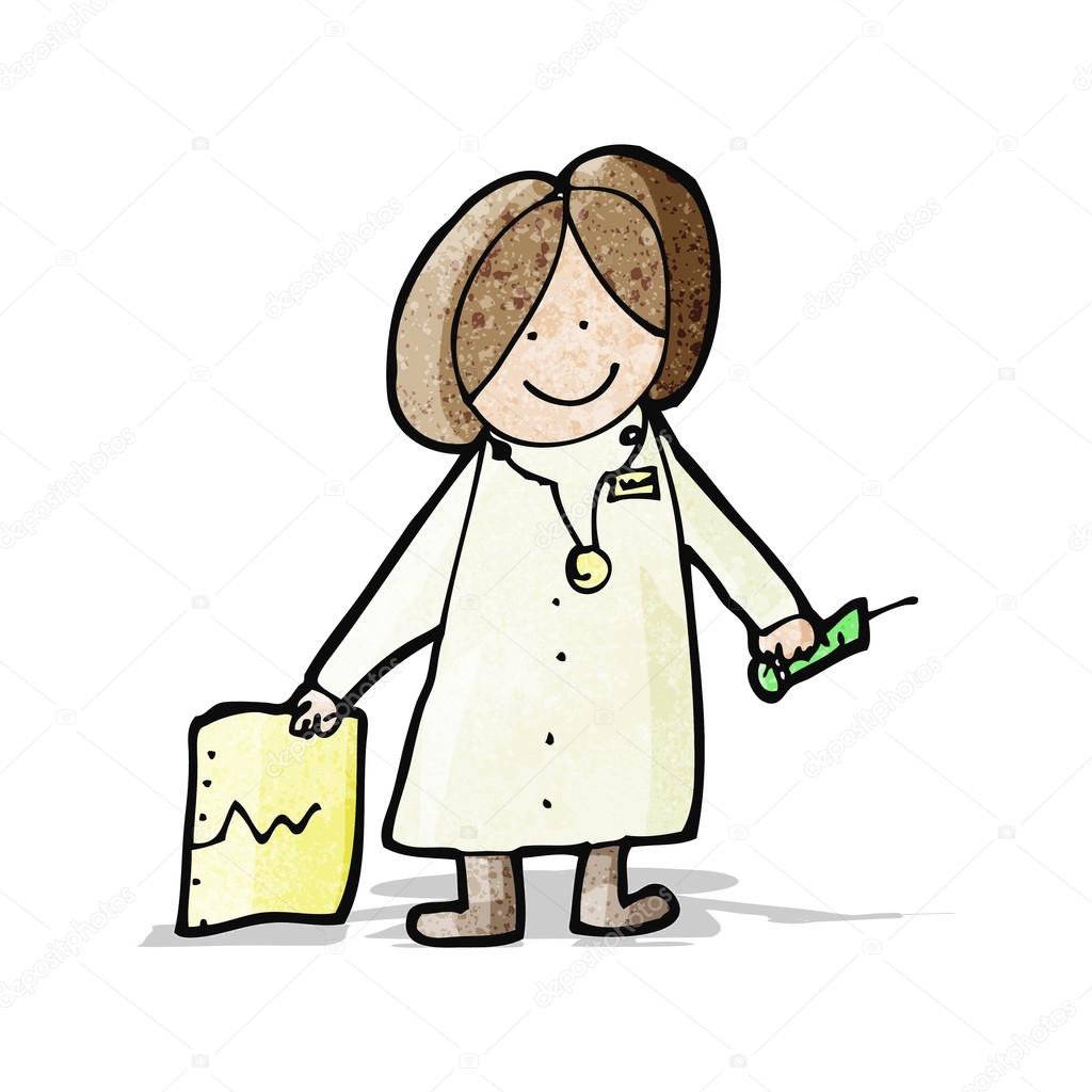 Rysunek Dziecka Lekarz Przyjazny Grafika Wektorowa