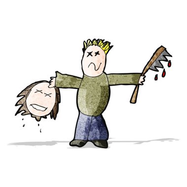 Çocuğun çizim bir korku filmi