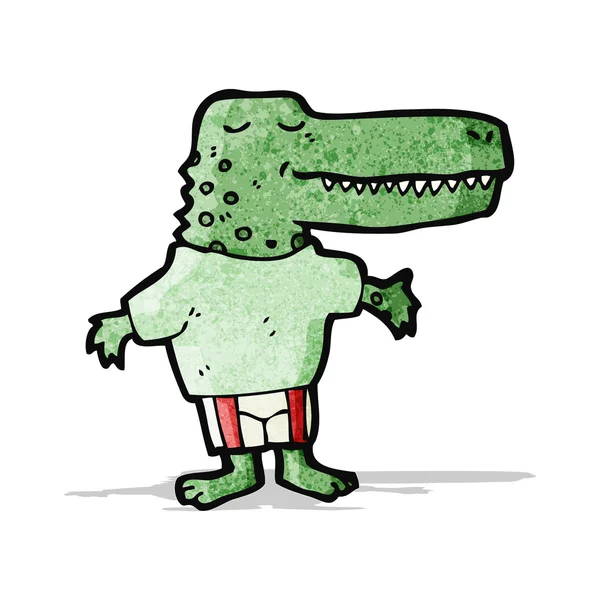 Crocodilo dos desenhos animados — Vetor de Stock