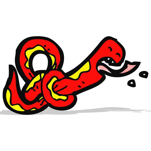 Serpiente de dibujos animados divertido — Vector de stock