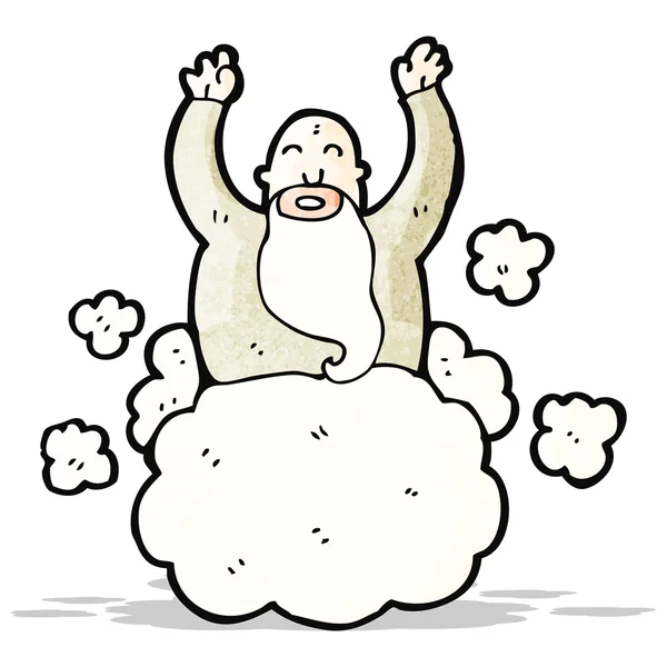 Cartoon god op wolk — Stockvector