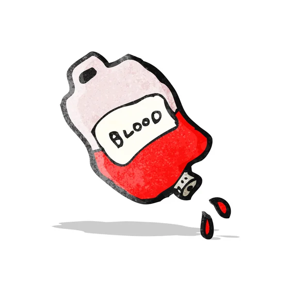 Cartoon bag of blood — Stock Vector