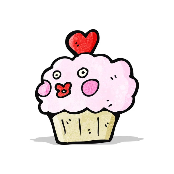 Cartone animato Cupcake — Vettoriale Stock