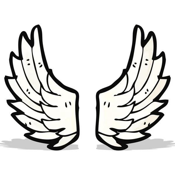Dibujos animados alas de ángel — Vector de stock