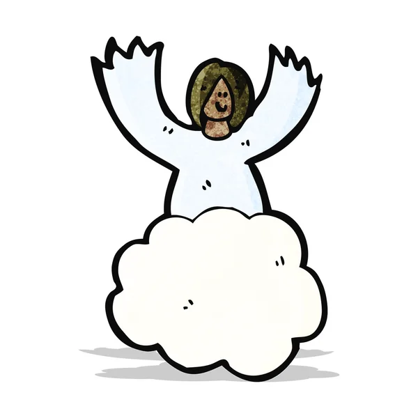 Cartoon engel in de hemel — Stockvector