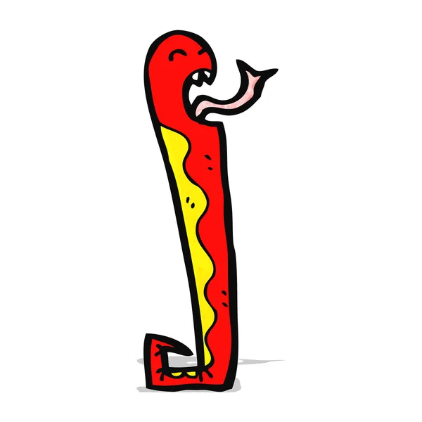 재미 있는 만화 뱀 — 스톡 벡터