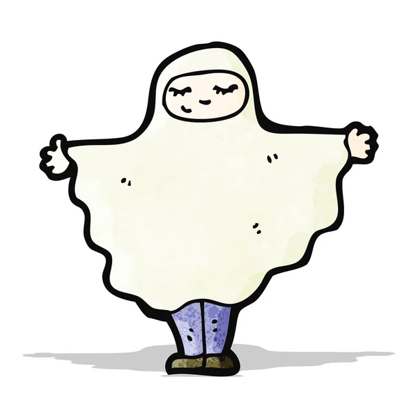 Cartoon ghost costume — Stock Vector