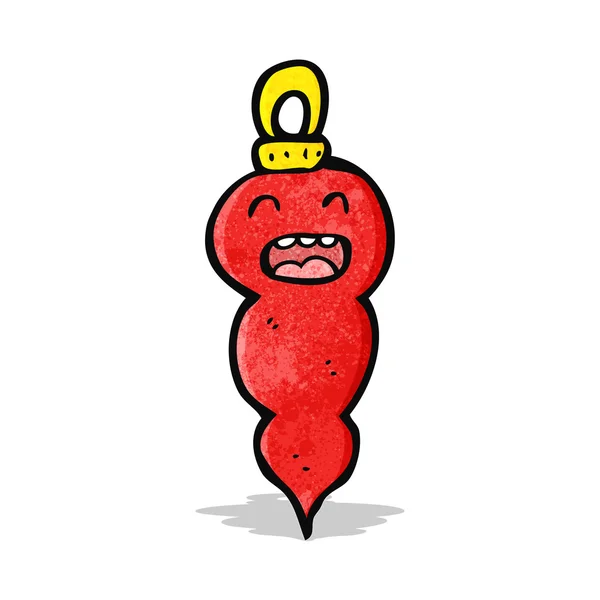 Personnage de dessin animé boule de Noël — Image vectorielle
