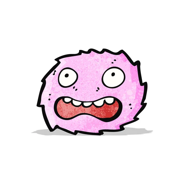 Little pink furball monster — Stock Vector