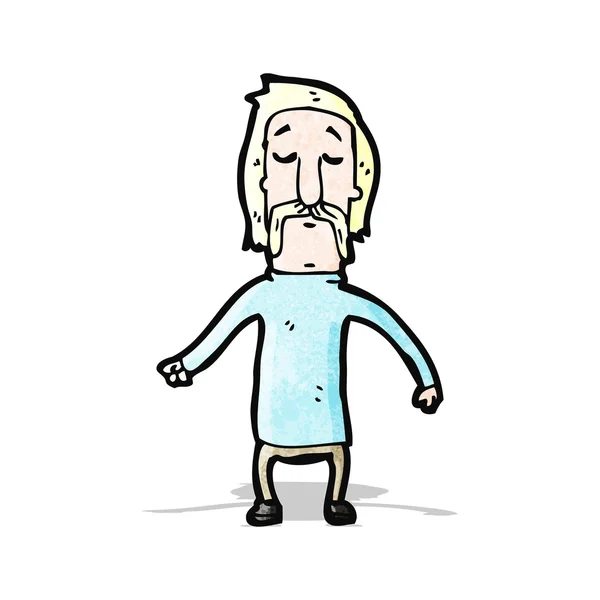 Cartoon blond man with handlebar mustache — Stock Vector