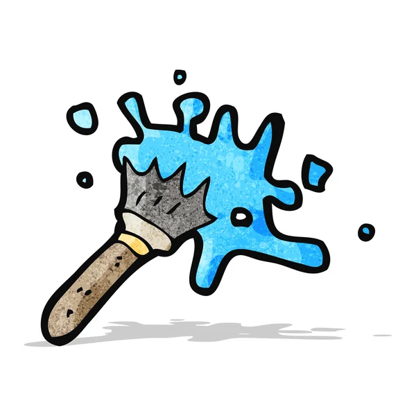 Karikatür boya fırçası — Stok Vektör