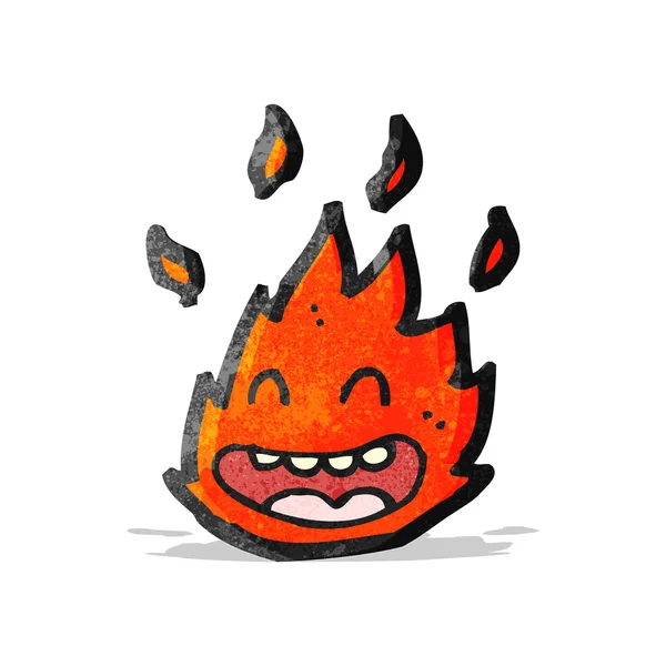 Dibujos animados fuego ardiente — Vector de stock