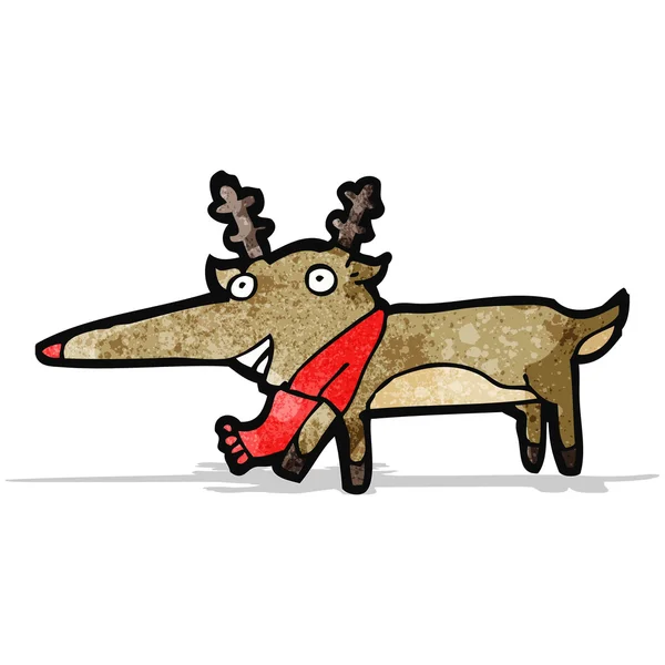 卡通鲁道夫的红鼻子的驯鹿 — 图库矢量图片
