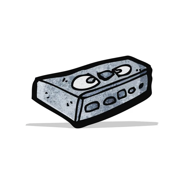 Viejo video cassette de dibujos animados — Vector de stock