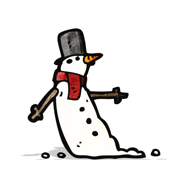 Karikatür kardan adam — Stok Vektör