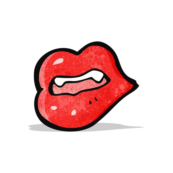 Cartoon vampier lippen — Stockvector