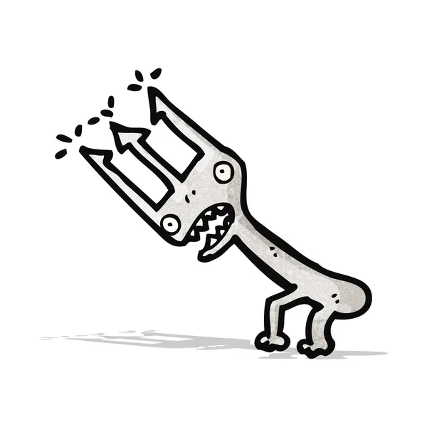 Fork cartoon character — Stock Vector