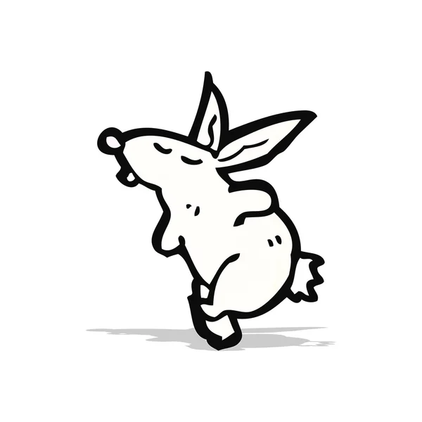 Dessin animé lapin blanc — Image vectorielle