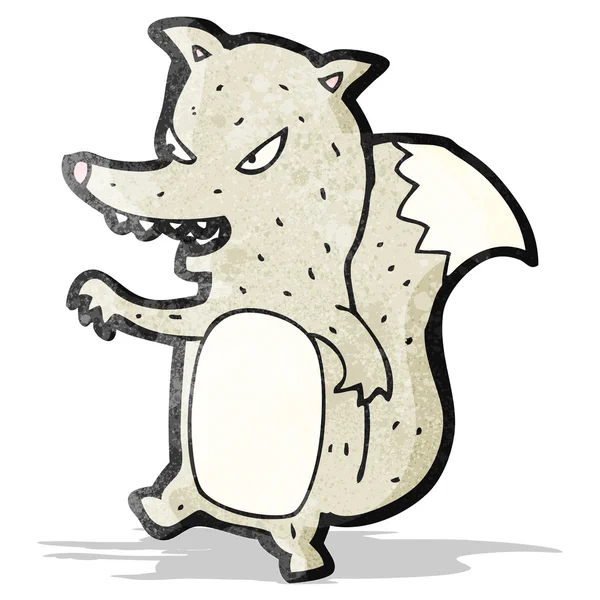 Gros mauvais loup dessin animé — Image vectorielle