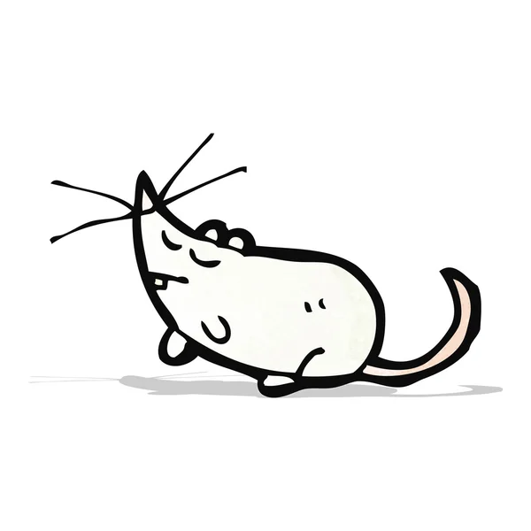 Cartoon witte muis — Stockvector