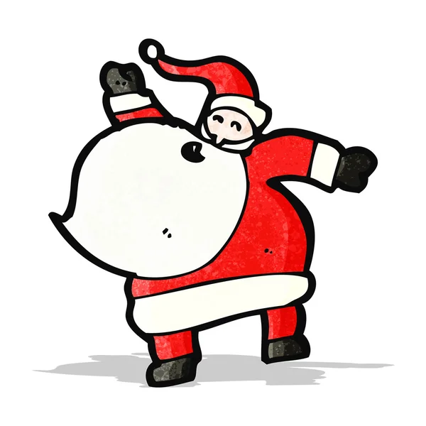 Санта, танцующий мультфильм — стоковый вектор