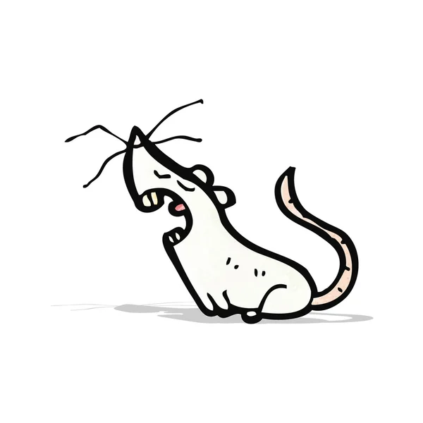 Cartoon witte muis — Stockvector