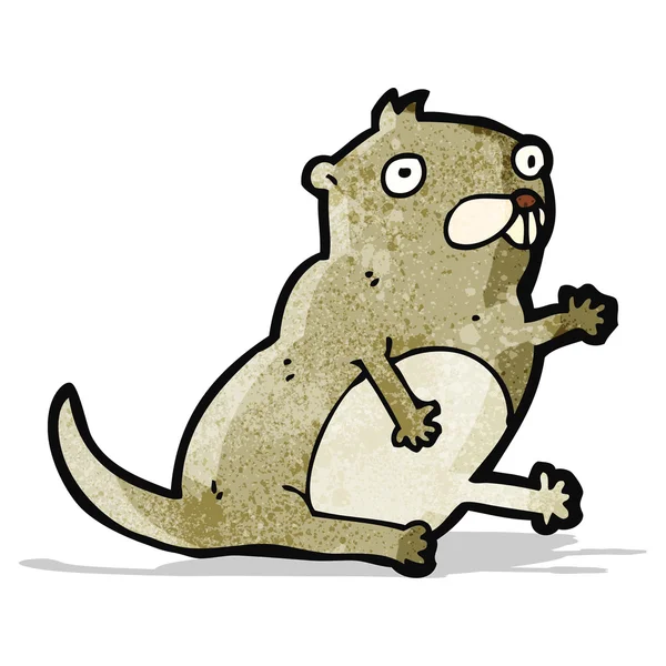 Funny cartoon beaver — Stock Vector
